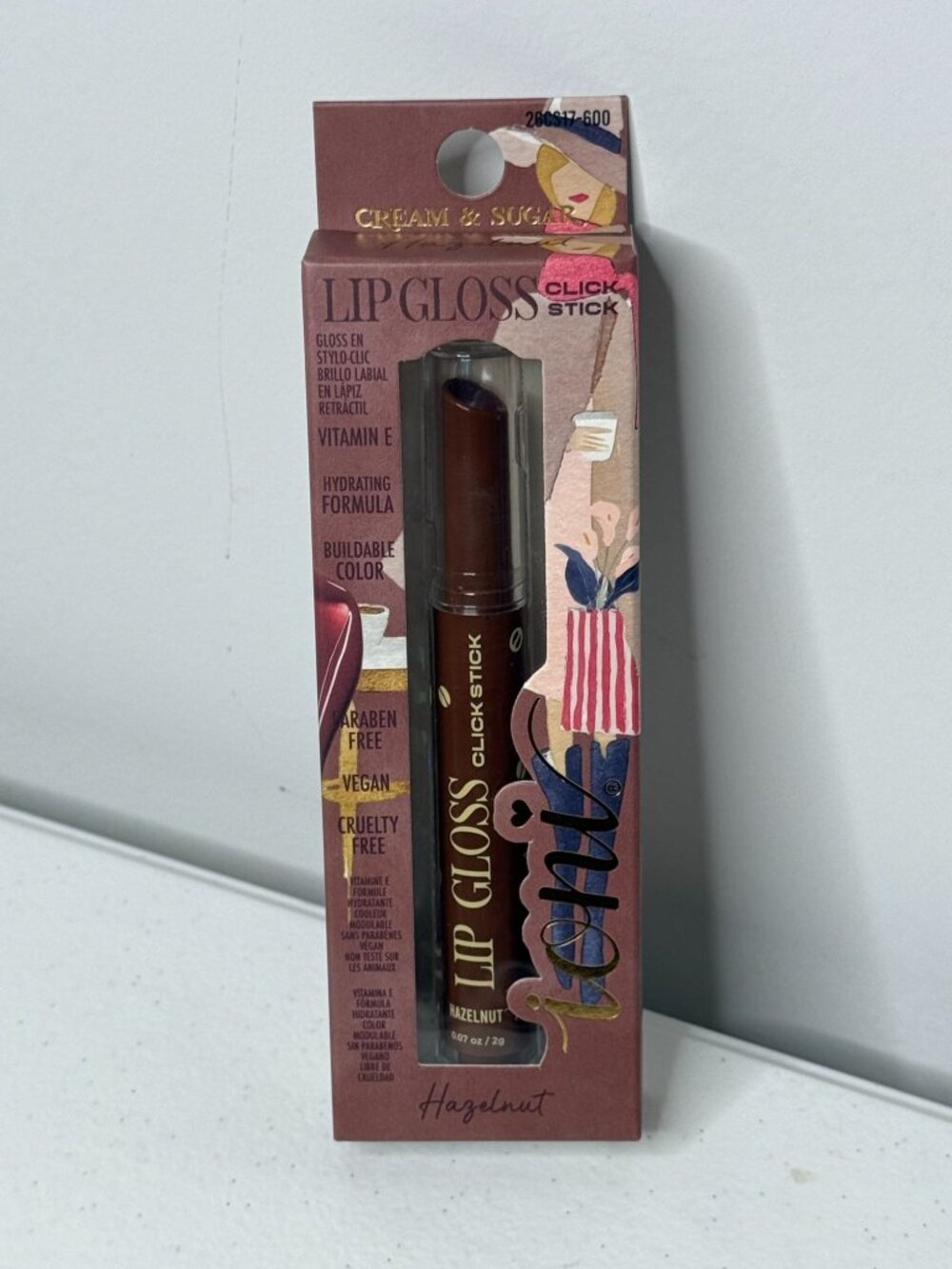 Ioni Hazelnut Lip Gloss Click Stick Mauve Coffee Girl Fall Makeup Minimalist